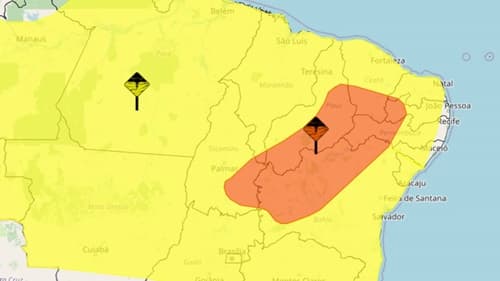 Novos alertas de chuva englobam todos os municípios da Bahia nesta quinta-feira
