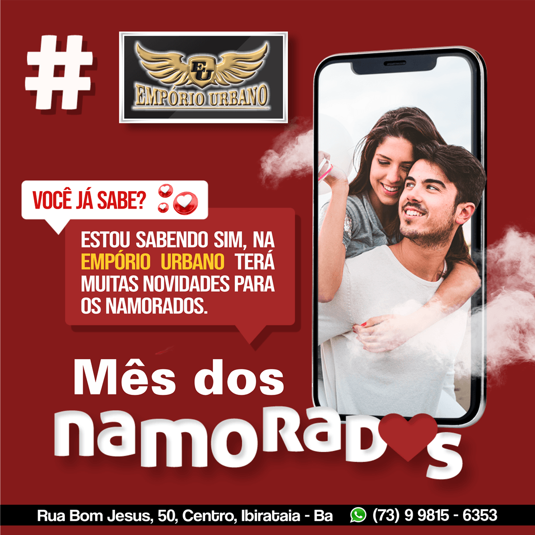 A EMPÓRIO URBANO JÁ ESTÁ TE ESPERANDO COM NOVIDADE PARA O MÊS DOS NAMORADOS