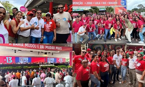 Ibirataia: Prefeito Sandro Futuca e sua comitiva participa de convenção política com governador Jerônimo Rodrigues e presidente Lula em Salvador