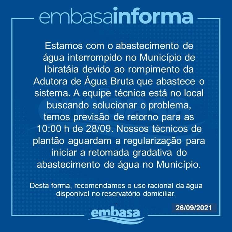 COMUNICADO DA EMBASA