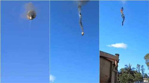 Três pessoas morreram abraçadas em balão que pegou fogo e caiu em SC
