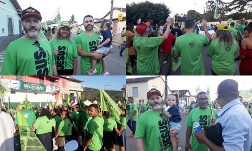 Pré-candidato a prefeito de Ibirataia, Elisio do Coal participa da 6ª Marcha para Jesus em Ibirataia