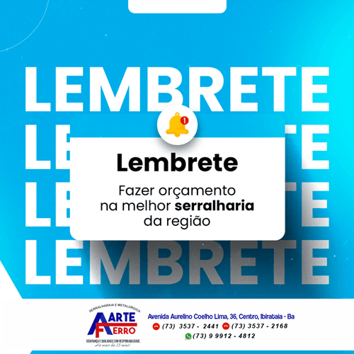 SOLICITE SEU ORÇAMENTO! | Serralharia e Metalúrgica Arte Ferro