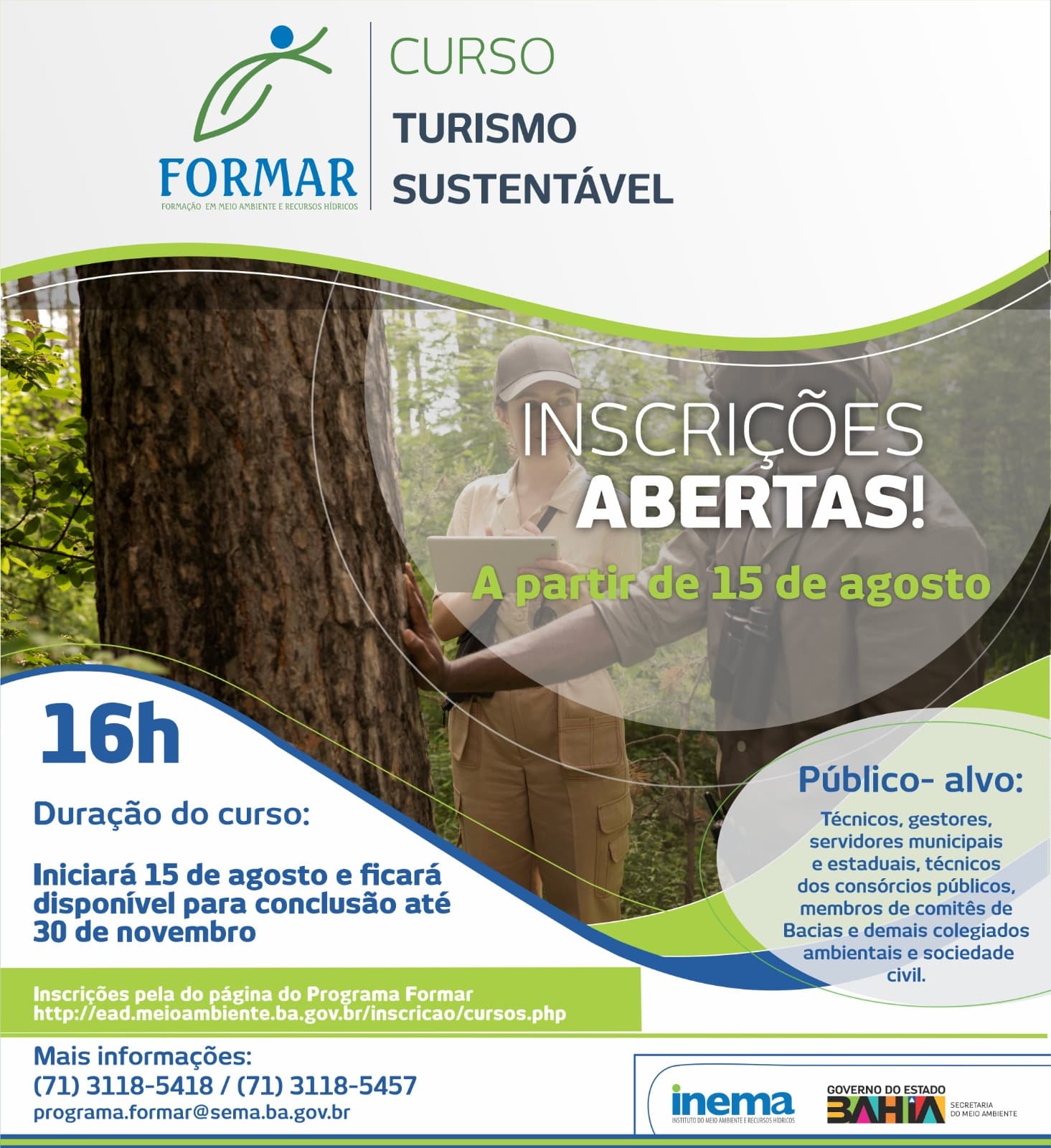 Curso gratuito e On Line de Turismo Sustentável