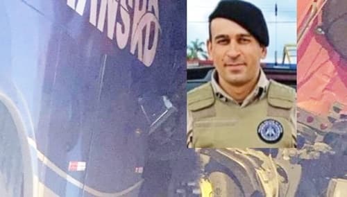 Policial Militar morre em grave acidente entre ônibus e carreta na BR-116