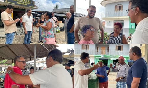Ibirataia: Sandro Futuca percorre Feira Livre e ouve demandas da população
