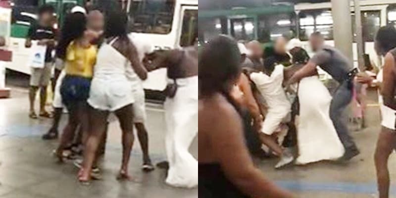 VÍDEO: Passageiras 'saem na porrada' em terminal de ônibus na Bahia