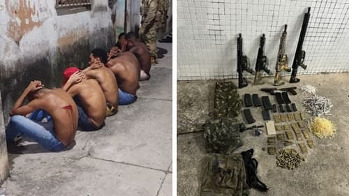 Polícia captura 12 integrantes de facções e apreende 4 fuzis em operações na Bahia