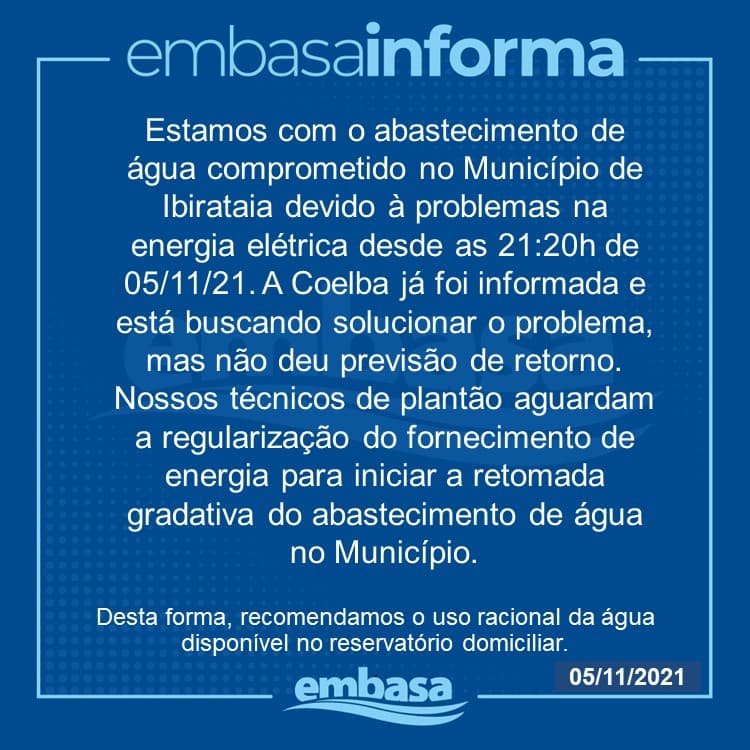 COMUNICADO IMPORTANTE | EMBASA