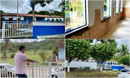 Ibirataia: Prefeito Sandro Futuca e Vice Caio Pina visitam reforma da Escola Manoel Tinôco de Miranda em Tesourinhas