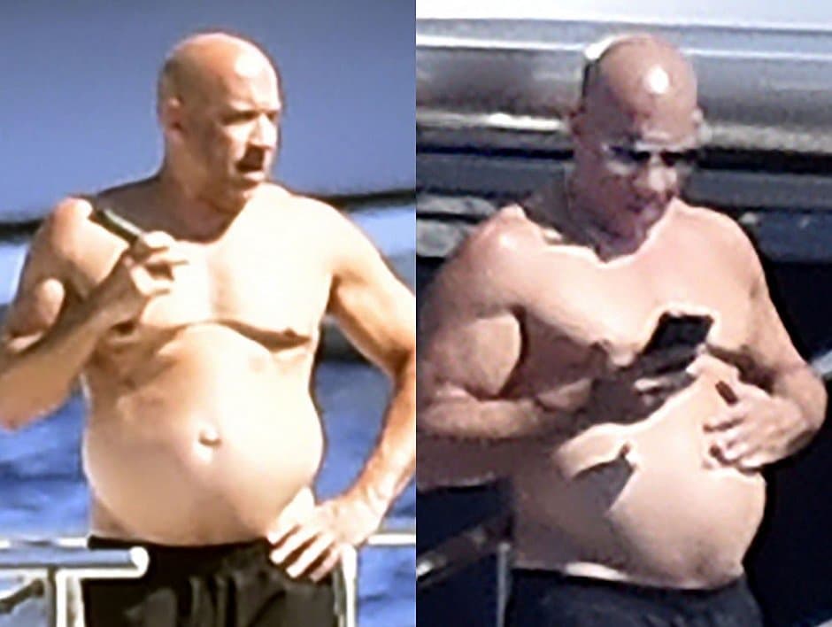 Vin Diesel é clicado em passeio de iate na Itália com visual diferente
