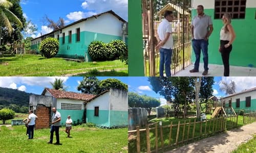 Ibirataia: Prefeitura realiza vistoria na Escola Manoel Tinôco de Miranda na Vila Tesourinhas