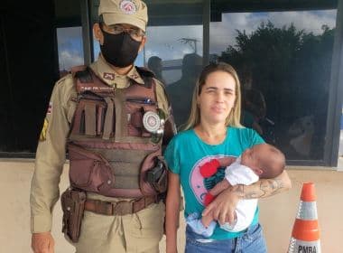 Paulo Afonso: Após se engasgar, recém-nascido é salvo por PMs