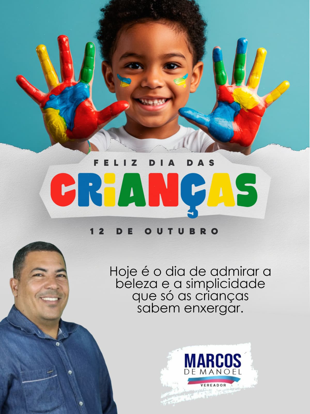 Mensagem do Vereador Marcos de Manoel – Dia das Crianças