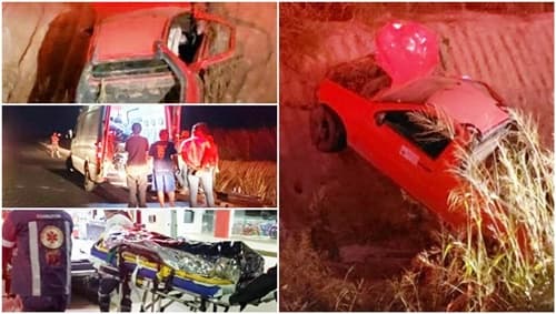 Capotamento dois homens gravemente feridos na Bahia