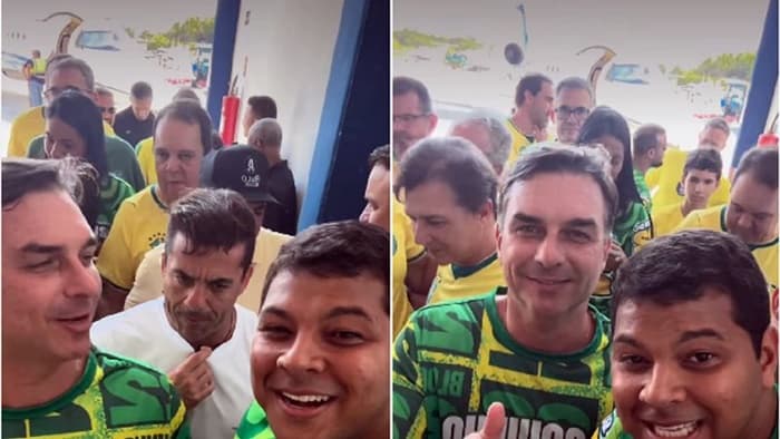 Flávio Bolsonaro chega a Salvador para comício no Farol da Barra